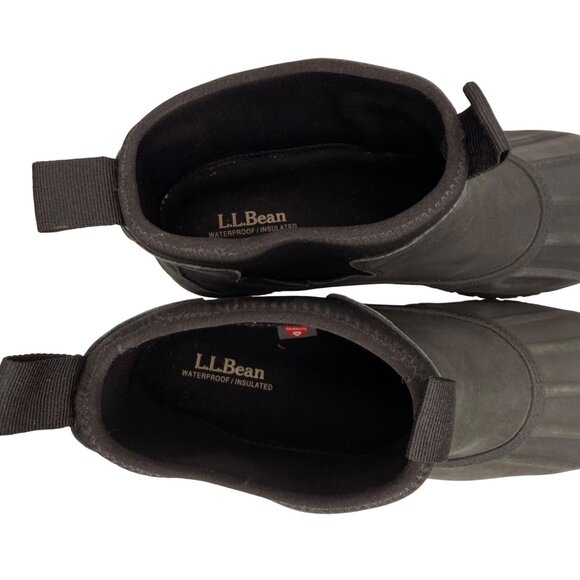 L.L Bean Black Tek 2.5 Primaloft Waterproof Chelsea Winter Boots Men's size 11 - Picture 9 of 10
